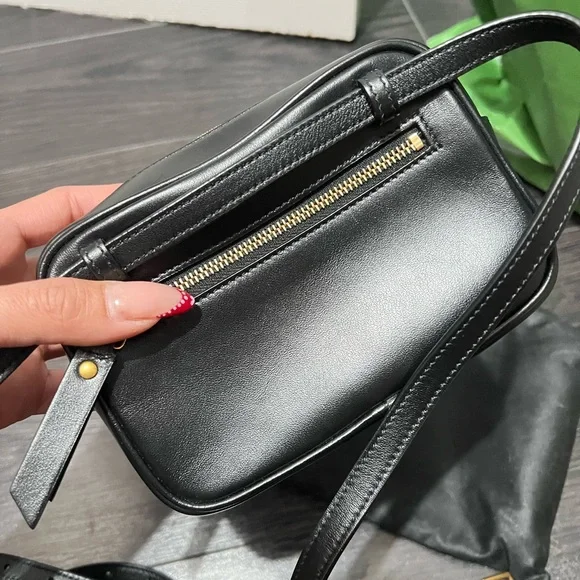 Saint Laurent Mini camera lou Black Quilted belt Bag